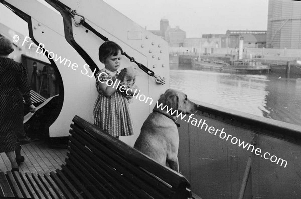 B & I SHIP TO LIVERPOOL  LITTLE GIRL AND DOG